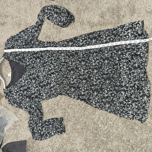 No Comment sheer lined mini dress - L - floral black/white - Picture 9 of 9